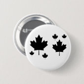 Ein schwarzer Ahornblättriger Graf, Canada, Kanadi Button (Vorne & Hinten)