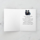 Ein Schwarzer Bär Persönlichkeit Geburtstag Fun Ti Karte (Innenseite)