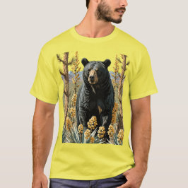 Ein schwarzer Bär, umgeben von Yucca-Blume 1 T-Shirt