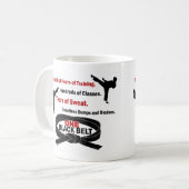 EIN schwarzer Gurt 1 KARATE-T - SHIRTS u. KLEID Kaffeetasse (Vorderseite Links)