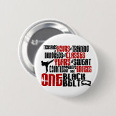 EIN schwarzer Gurt 2 KARATE-T - SHIRTS u. KLEID Button (Vorne & Hinten)