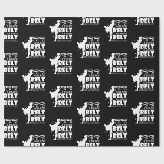 Ein schwarzer Gürtel ist ein weißer Gürtel, der si Geschenkpapier (Flach)