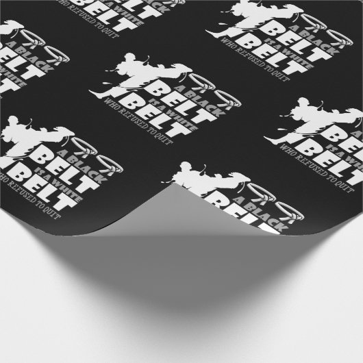 Ein schwarzer Gürtel ist ein weißer Gürtel, der si Geschenkpapier (Ecke)