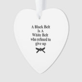 ein schwarzer Gürtel ist ein weißer Gürtel Karate Ornament (Vorderseite)