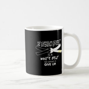 Ein schwarzer Gürtel ist ein weißer Gürtel Taekwon Kaffeetasse