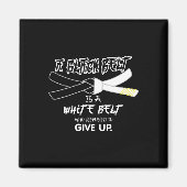 Ein schwarzer Gürtel ist eine weiße Gürtelkugel, d Magnet (Vorne)