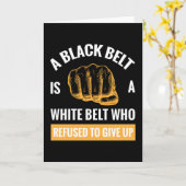 Ein Schwarzer Gürtel Karate Martial Arts Karte (Gelbe Blume)