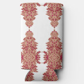 ein schwarzer Hintergrund mit rotem Muster Selters Dosenkühler (Rückseite)