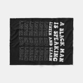 Ein Schwarzer hört zu und lernt ihn schwarz Fleecedecke (Vorderseite (Horizontal))