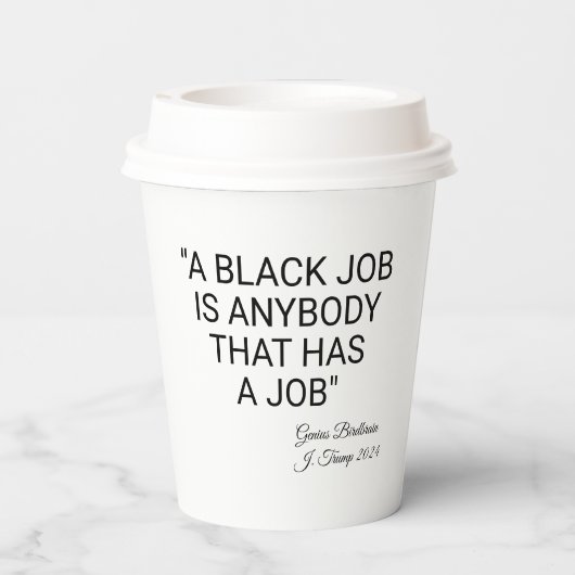 Ein schwarzer Job ist jeder Pappbecher (Rückseite)