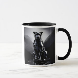 Ein schwarzer Panther mit hellen Reflektionen. Tasse