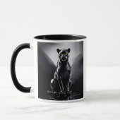 Ein schwarzer Panther mit hellen Reflektionen. Tasse (Links)