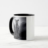 Ein schwarzer Panther mit hellen Reflektionen. Tasse (Vorderseite Links)