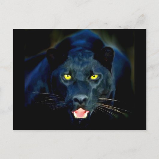 Ein schwarzer Panther Postkarte (Vorderseite)