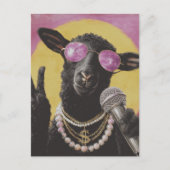 Ein schwarzer Schafsänger Postkarte (Vorderseite)