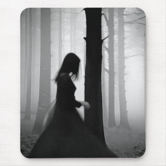 Ein schwarzer Schatten streift am Baum vorbei Mousepad (Vorne)