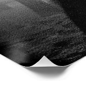 Ein schwarzer Schatten streift am Baum vorbei Poster (Ecke)