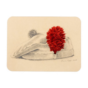 Ein Schwarzer Uhrenroter Hackle 2004 Magnet