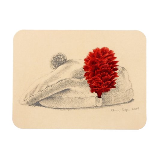 Ein Schwarzer Uhrenroter Hackle 2004 Magnet (Horizontal)