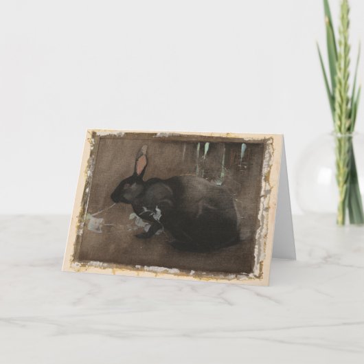 Ein schwarzes Kaninchen | Joseph Crawhall Karte (Vorderseite)