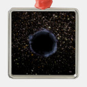 Ein schwarzes Loch in einem globalen Cluster Ornament Aus Metall (Vorne)