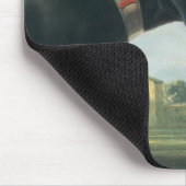 Ein schwarzes Pferd darstellend das Courbette Mousepad (Ecke)