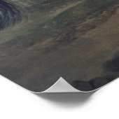 Ein schwarzes Pferd darstellend den Courbette Poster (Ecke)