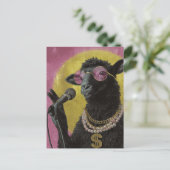 Ein schwarzes Schafrochen Postkarte (Stehend Vorderseite)
