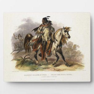 Ein Schwarzfuß Indianer auf dem Pferd, Teller 19 v Fotoplatte