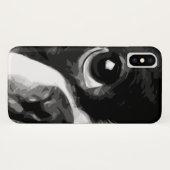 Ein Schwarzweiss-Boston-Terrier Case-Mate iPhone Hülle (Rückseite (Horizontal))