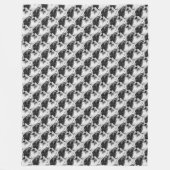 Ein Schwarzweiss-Shih tzu Fleecedecke (Vorderseite)