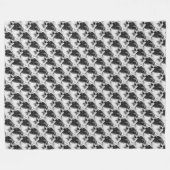 Ein Schwarzweiss-Shih tzu Fleecedecke (Vorderseite (Horizontal))