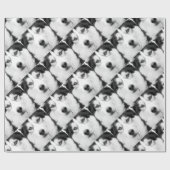 Ein Schwarzweiss-sibirischer Husky Geschenkpapier (Flach)