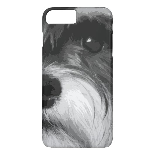 Ein Schwarzweiss-Zwergschnauzer Case-Mate iPhone Hülle (Rückseite)