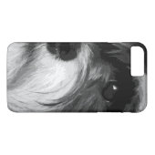 Ein Schwarzweiss-Zwergschnauzer Case-Mate iPhone Hülle (Rückseite (Horizontal))