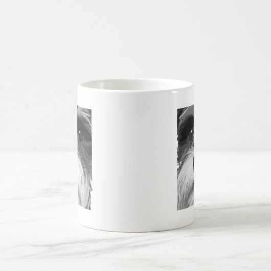Ein Schwarzweiss-Zwergschnauzer Kaffeetasse (Mittel)