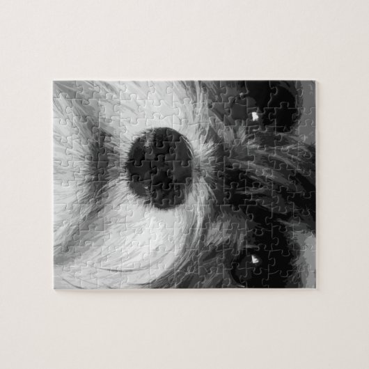 Ein Schwarzweiss-Zwergschnauzer Puzzle (Horizontal)