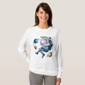 Ein schwebender Asteroid, bedeckt mit einem kleine T-Shirt (Vorne ganz)