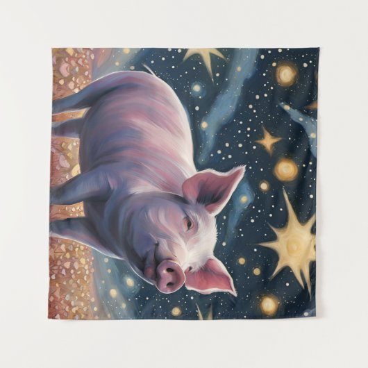 Ein Schwein in der frühen Nacht Wandteppich (Vorderseite (Horizontal))