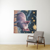 Ein Schwein in der frühen Nacht Wandteppich (Beispiel (Horizontal))