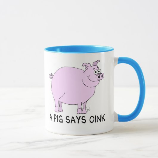 Ein Schwein sagt "Oink" Tasse (Rechts)