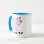 Ein Schwein sagt "Oink" Tasse (Vorderseite Links)