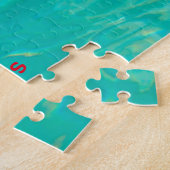 Ein Schwein schwimmt auf den Bahamas. Jigsaw Puzzl Puzzle (Seite)