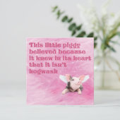 Ein Schweine glaubt Karte (Stehend Vorderseite)