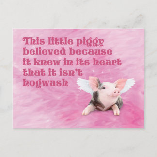 Ein Schweine glaubt Postkarte
