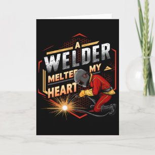Ein Schweißer hat mein Herz geschmolzen Valentinst Karte