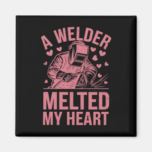 Ein Schweißer schmolz mein Herz Valentinstag Ehefr Magnet