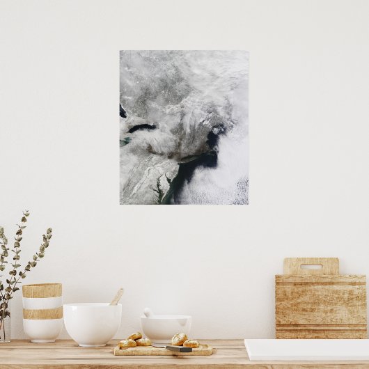 Ein schwerer Wintersturm Poster (Küche)