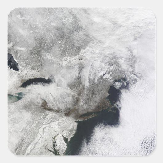 Ein schwerer Wintersturm Quadratischer Aufkleber (Vorderseite)
