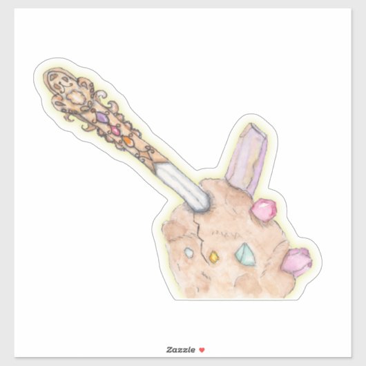 Ein Schwert im Stein Aufkleber (Blatt)